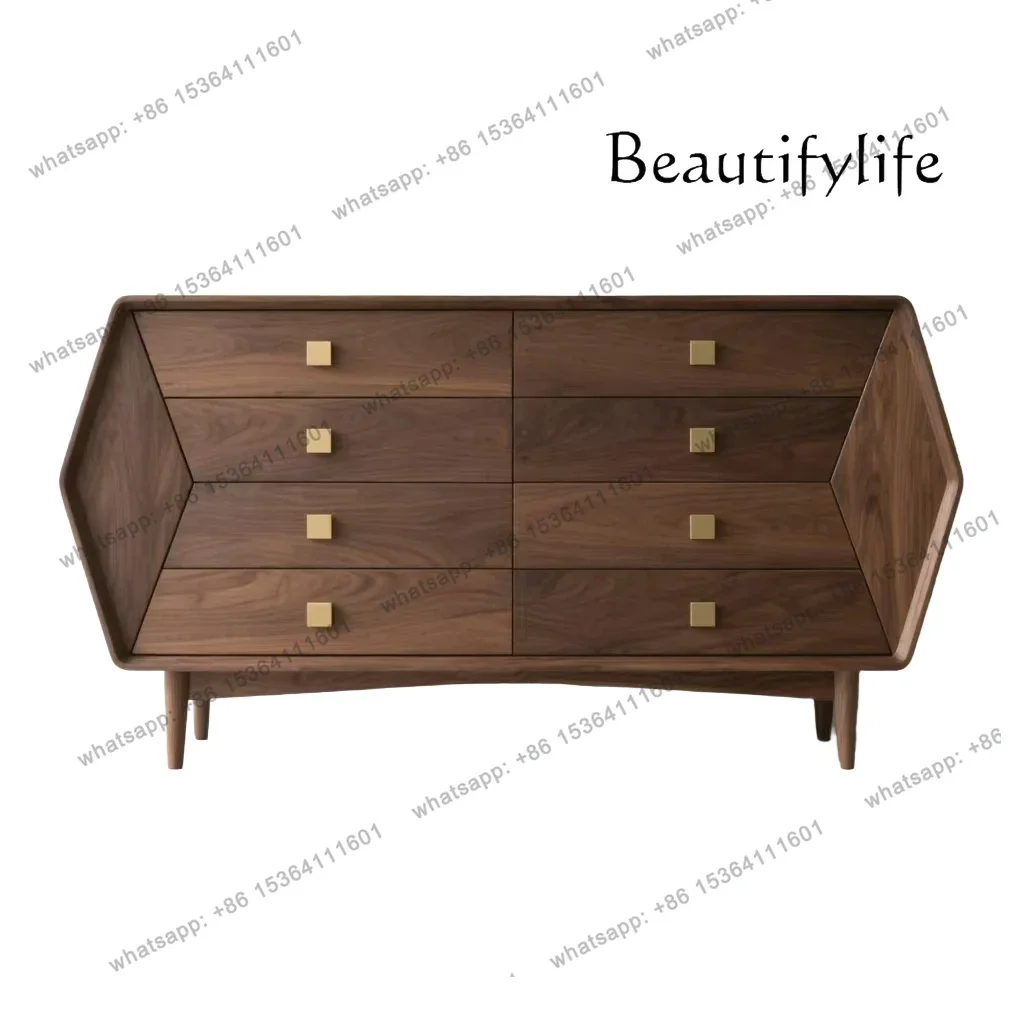 

Nordic modern solid wood eight-bucket cabinet storage side cabinet living room bedroom storage drawer storage cabinet