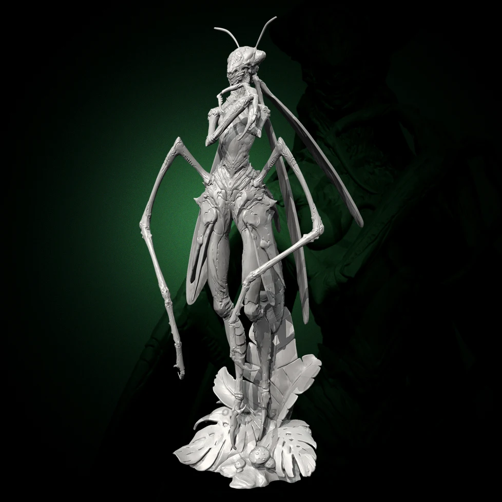 Kits de modèles en résine, hauteurs globales 60mm 80mm 100mm, figurine beauté incolore et auto-assemblée (impression 3D) TD-7481/3D