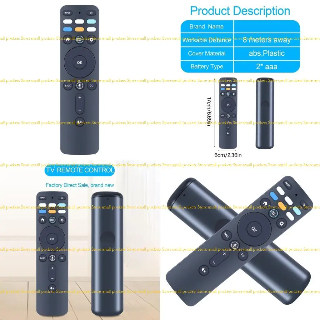 R1WD XRT260 عنصر التحكم عن بُعد الصوتي لـ V435-J01 V505-Jo1 V505-J09 V505C-J09 V555-J01 Compatibles عدة نماذج تلفزيونية 4K