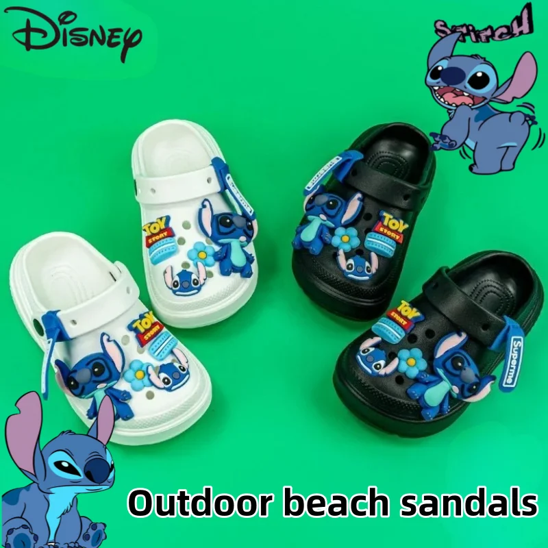 

Disney Lilo & Stitch Stitch Anime Peripherals Creative Cutout Summer Half Pack Slippers High-value Outdoor Beach Sandals Gifts