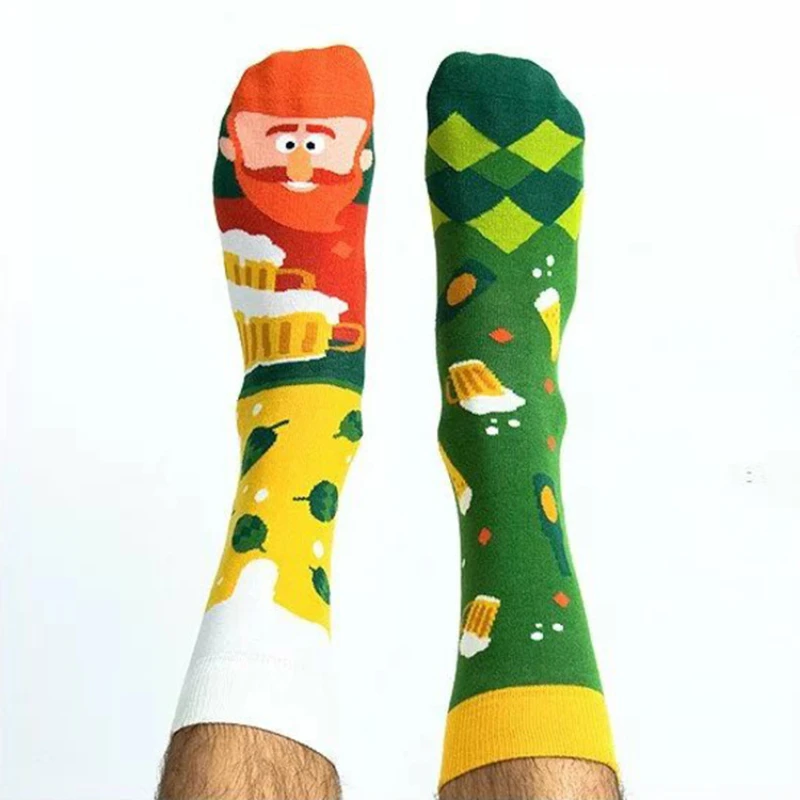 New mandarin duck socks Asymmetric AB socks Jacquard fashion sports cotton socks