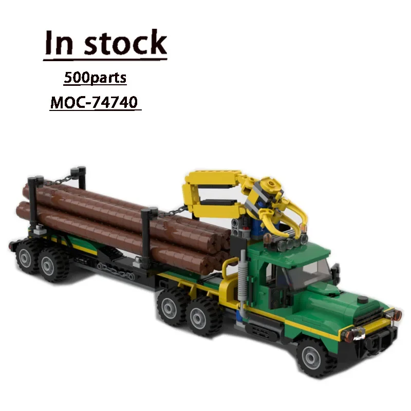 MOC-74740 Heavy Duty Forest Logging Truck Assembly Splicing Building Blocks Model 500 Building Blocks Parts Kids Toys Gifts