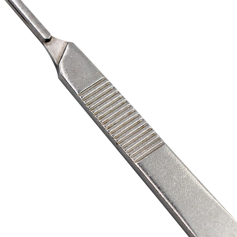 1 قطعة مقبض مشرط الفولاذ المقاوم للصدأ للأسنان 3 #   مقبض شفرات جراحية للأسنان لشفرات قابلة للإزالة للسكين الجراحي أدوات القطع ذاتية الصنع