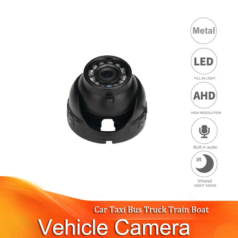 

AHD 1080P IR Night Vision Car Bus Surveillance Dome Camera With Microphone Optional