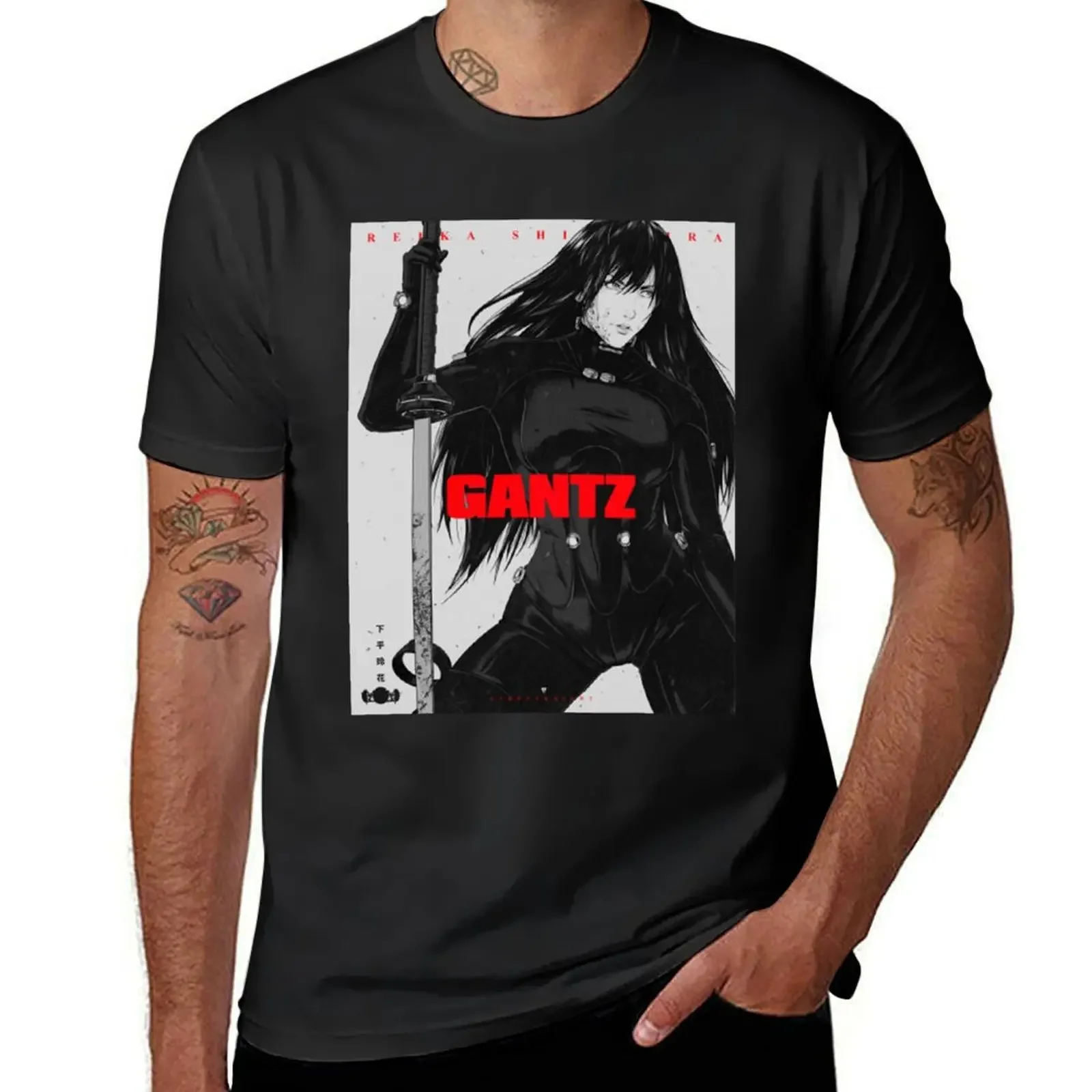 Camisetas de sudor grandes y altas para hombre, remera de Reika Gantz, ropa de gran tamaño con gráfico de aduanas, estilo divertido de verano, Harajuku