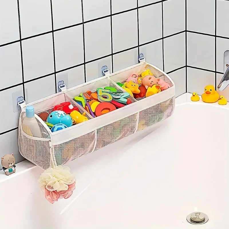 

Многофункциональная сетчатая сумка для хранения, подходит для ванных комнат и душа — идеально подходит для хранения игрушек, закусок и аксессуаров для волос