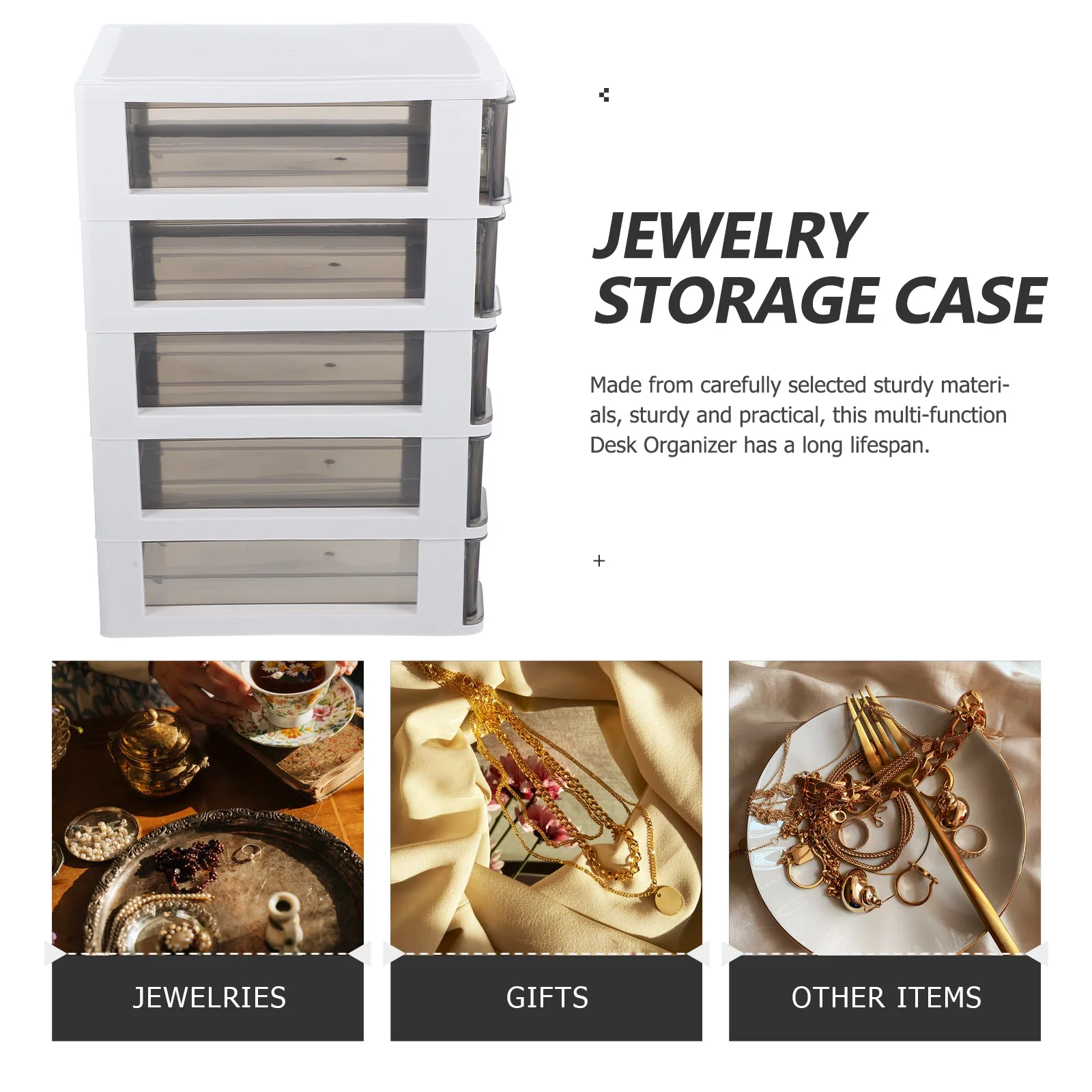 

Multi-Layer Desktop Drawer Organizer Transparent Storage Box Bathroom Living Room Multi-Function Desk Organizer Stable Large