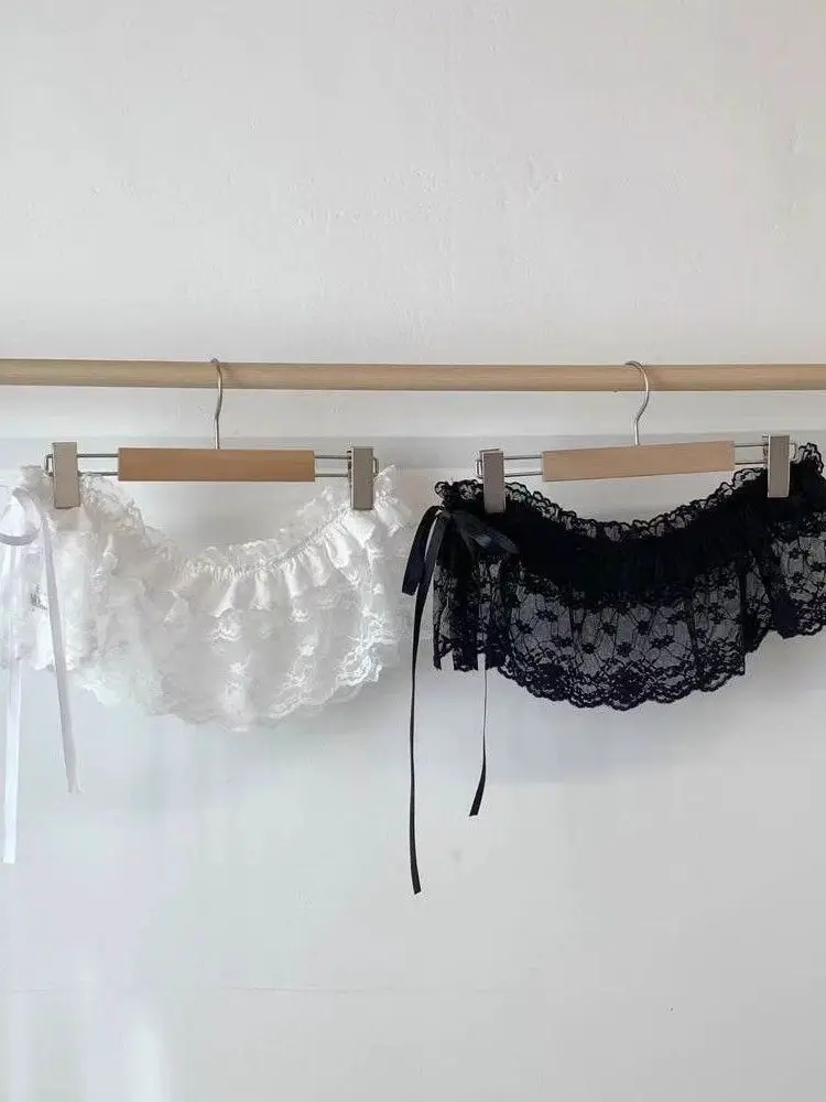 Sweet Lace Bowtie Half-length Skirt Spring Summer New Design Korean Style Basha Curtain Apron Skirt A-line Slim Fit mid Waist