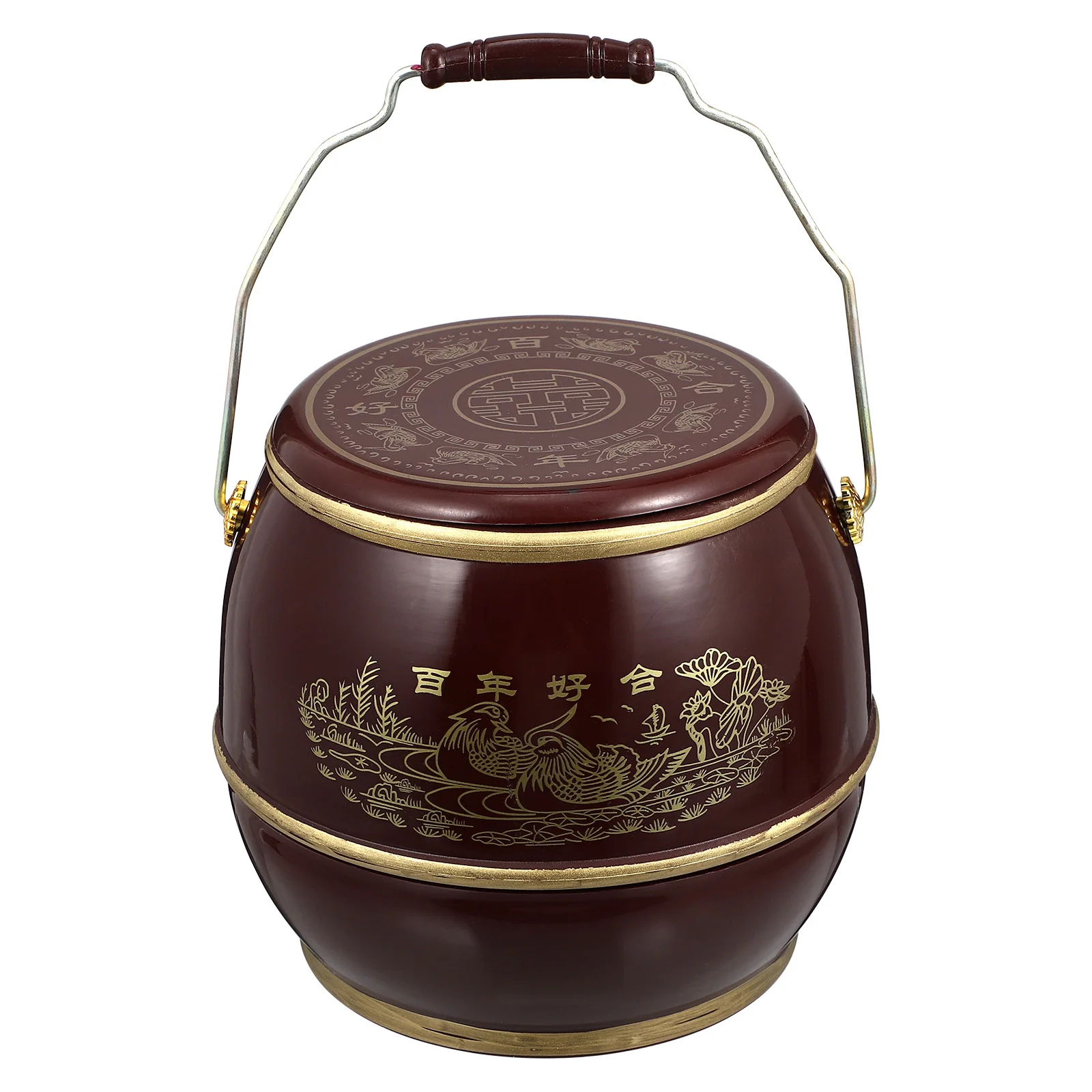1 stks Chinese Stijl Plastic Ei Opslag Vat Emmer Draagbare Bruiloft Decoratie Snack Festival Organizer