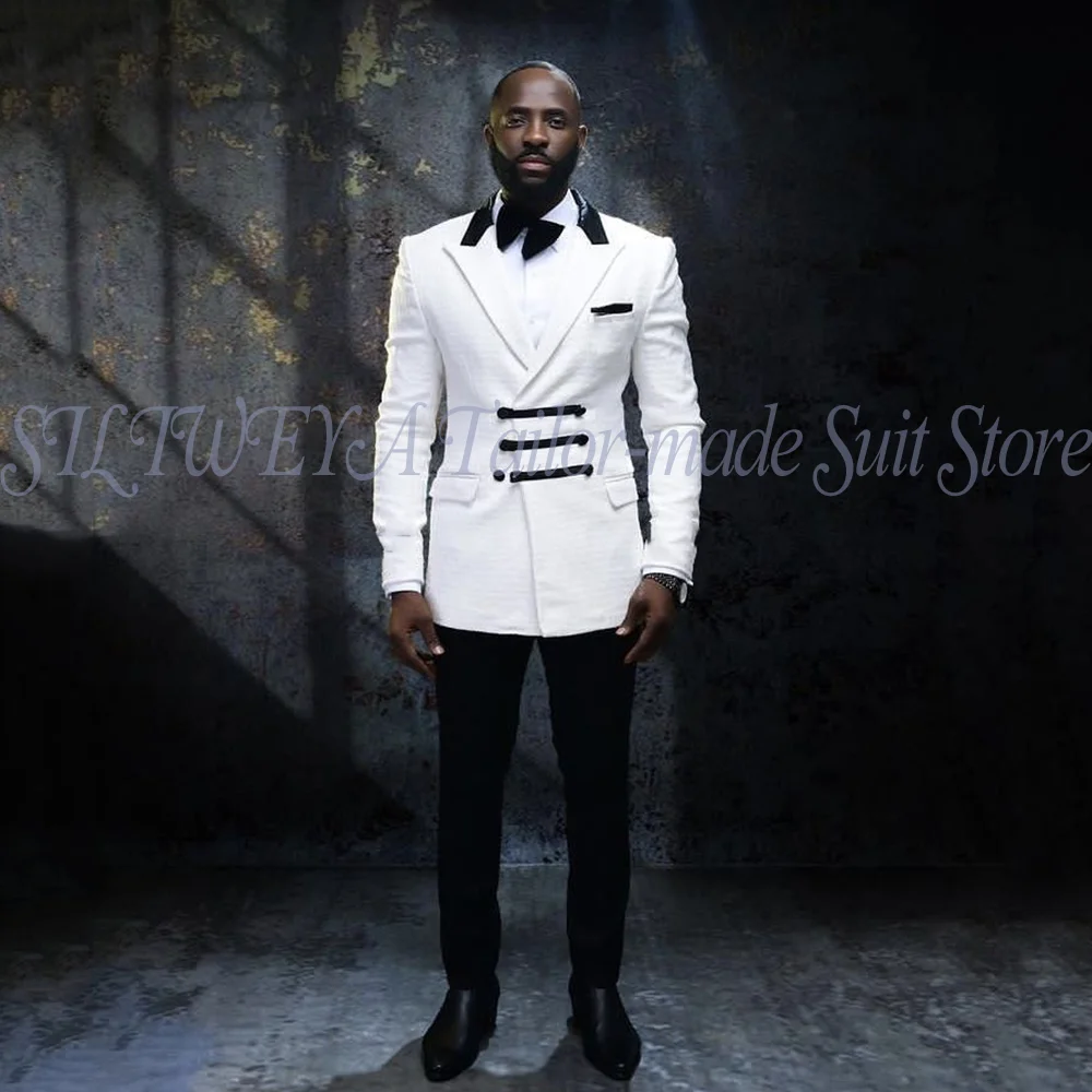 

Новый стиль, мужской костюм, комплект из двух предметов, куртка, брюки, уникальный дизайн на пуговицах, деловой смокинг для свадьбы, жениха, вечеринки, Traje De Hombre Elegante