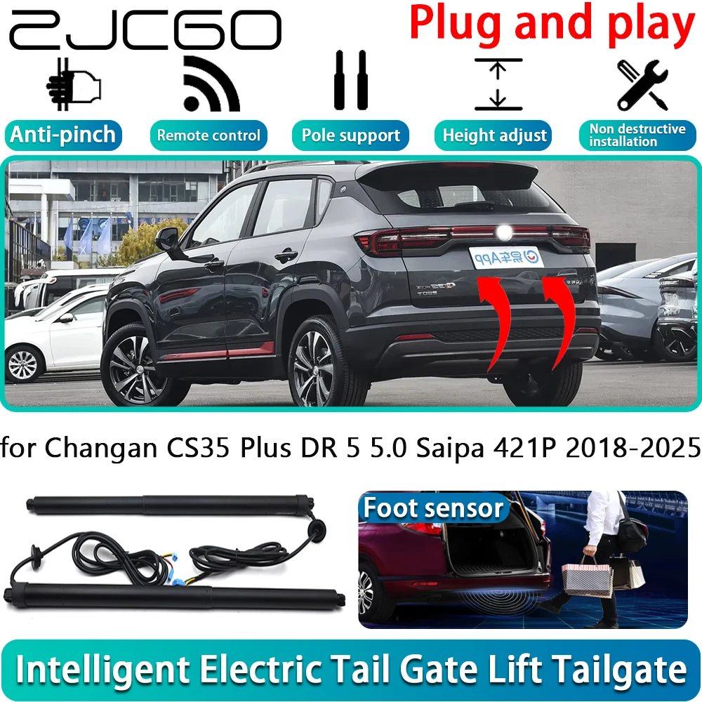 

ZJCGO for Changan CS35 Plus DR 5 5.0 Saipa 421P 2018-2025 Car Electric Powered Tailgate Power Liftgate Automatic Tailgate System