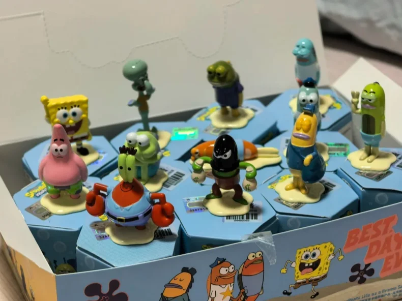 Original SpongeBob Life Is A Drama Blind Box Kawaii Mini Passerby Fish Melting Beans Figuren Desktop-Ornamente Sammlerstücke Spielzeug – Detail 2