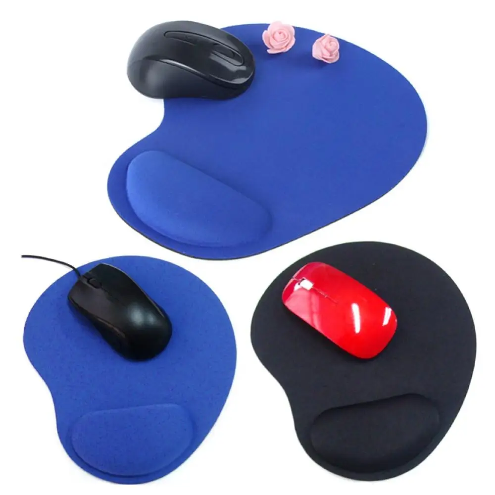 Wrist Support Mouse Pad Mice Mat Home Office Solid Color Anti-Slip Gaming with Wrist Support