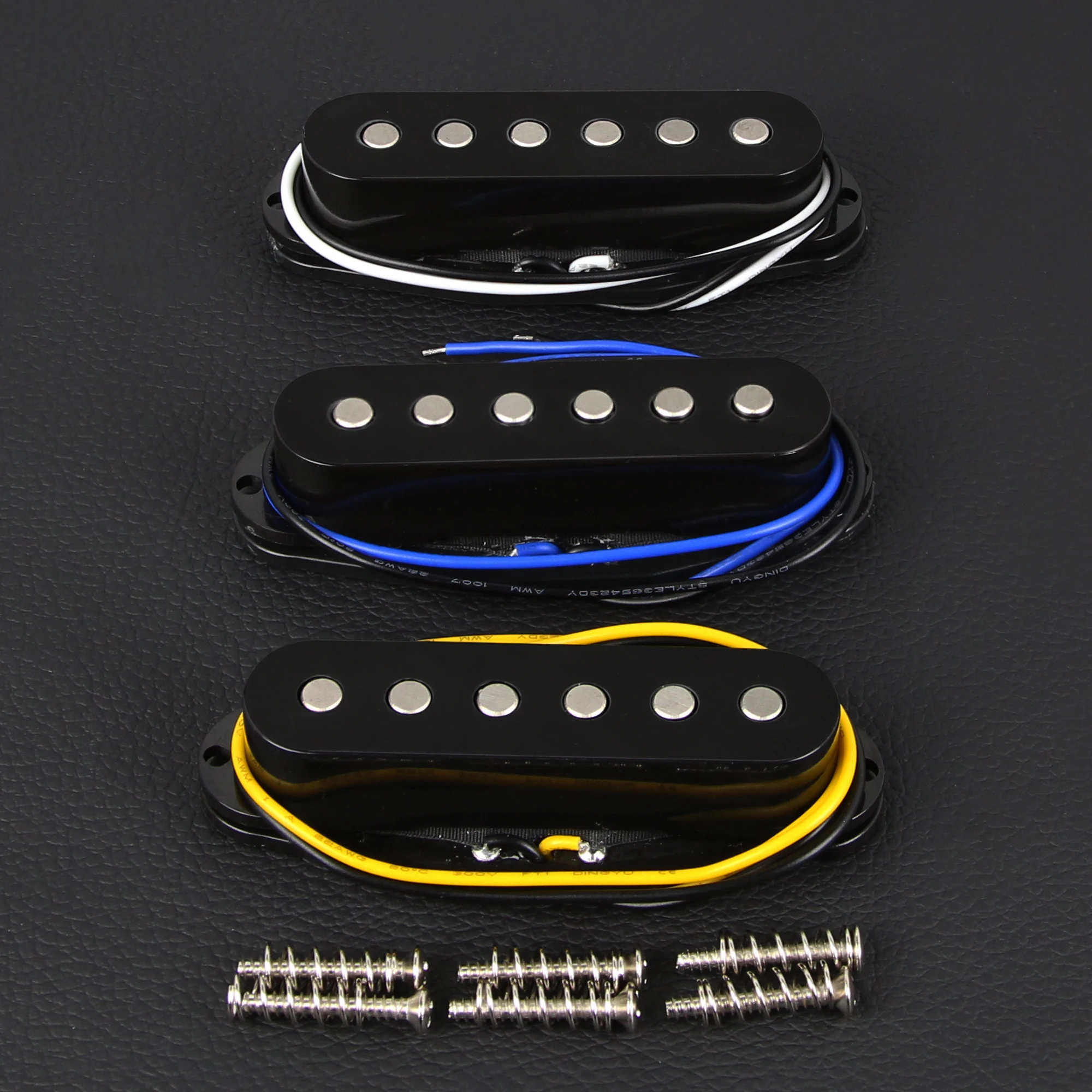 FLEOR 1PCS Alnico 5 ST Elektrische Gitarre Single Coil Pickup Flache Pole Stücke Vintage Gitarre Teile – Detail 5