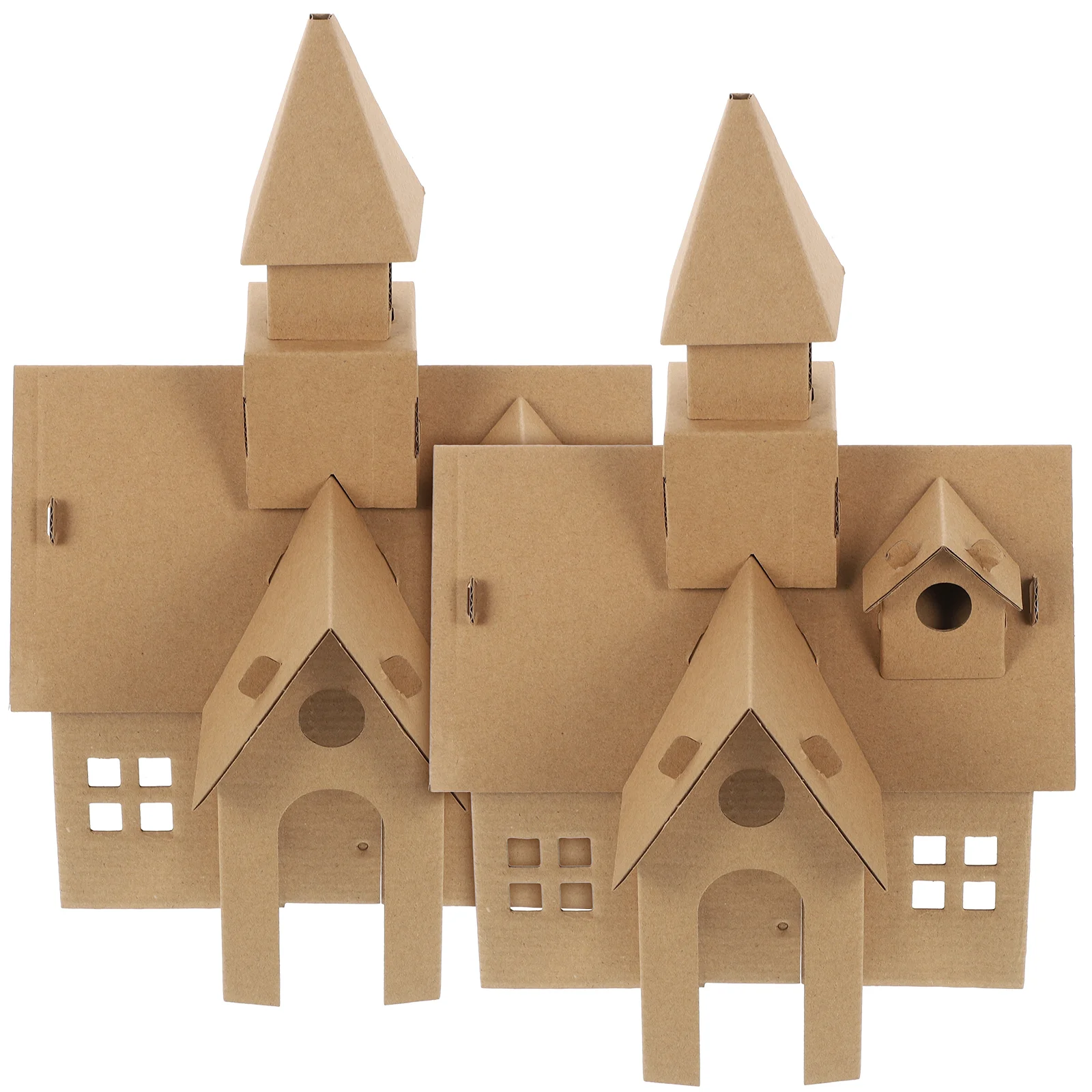 Graffiti Assembled Castle Kids Supplies DIY Castles Paper Building Kits Toy Toys