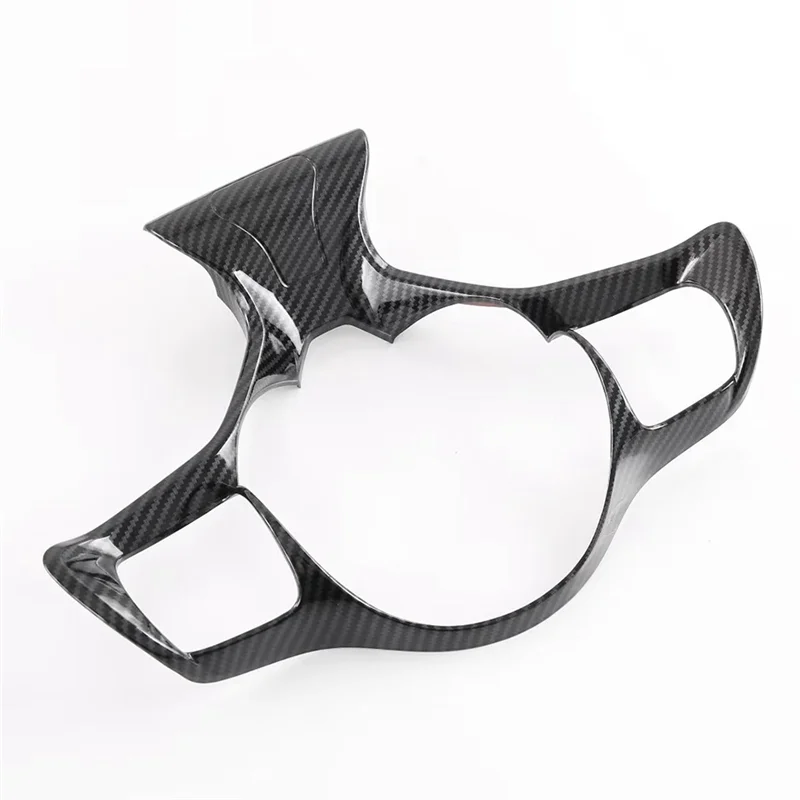 

Steering Wheel Frame Decor Switch Button Cover Trim Decoration Carbon Fiber Color For BYD Dolphin