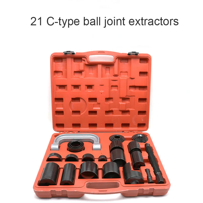 

21 Pcs/Set Ball Joint Press Kit C-type Ball Head Puller Lower Arm Ball Head Extractor Repair Remover Install Tools