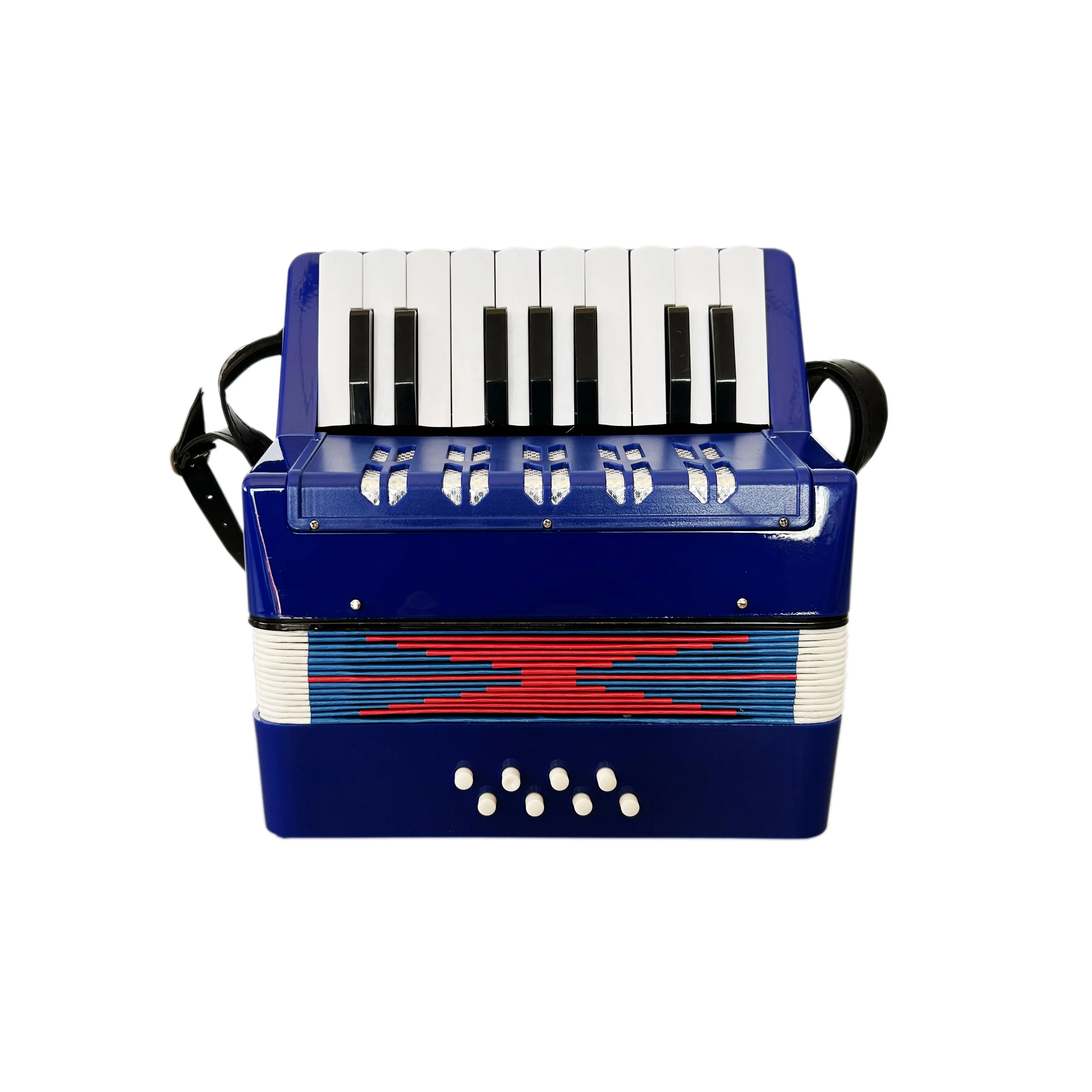 Mini Blue Chromatic Accordion With 8 Bass Keys JP1708 Toy Accordion For Children