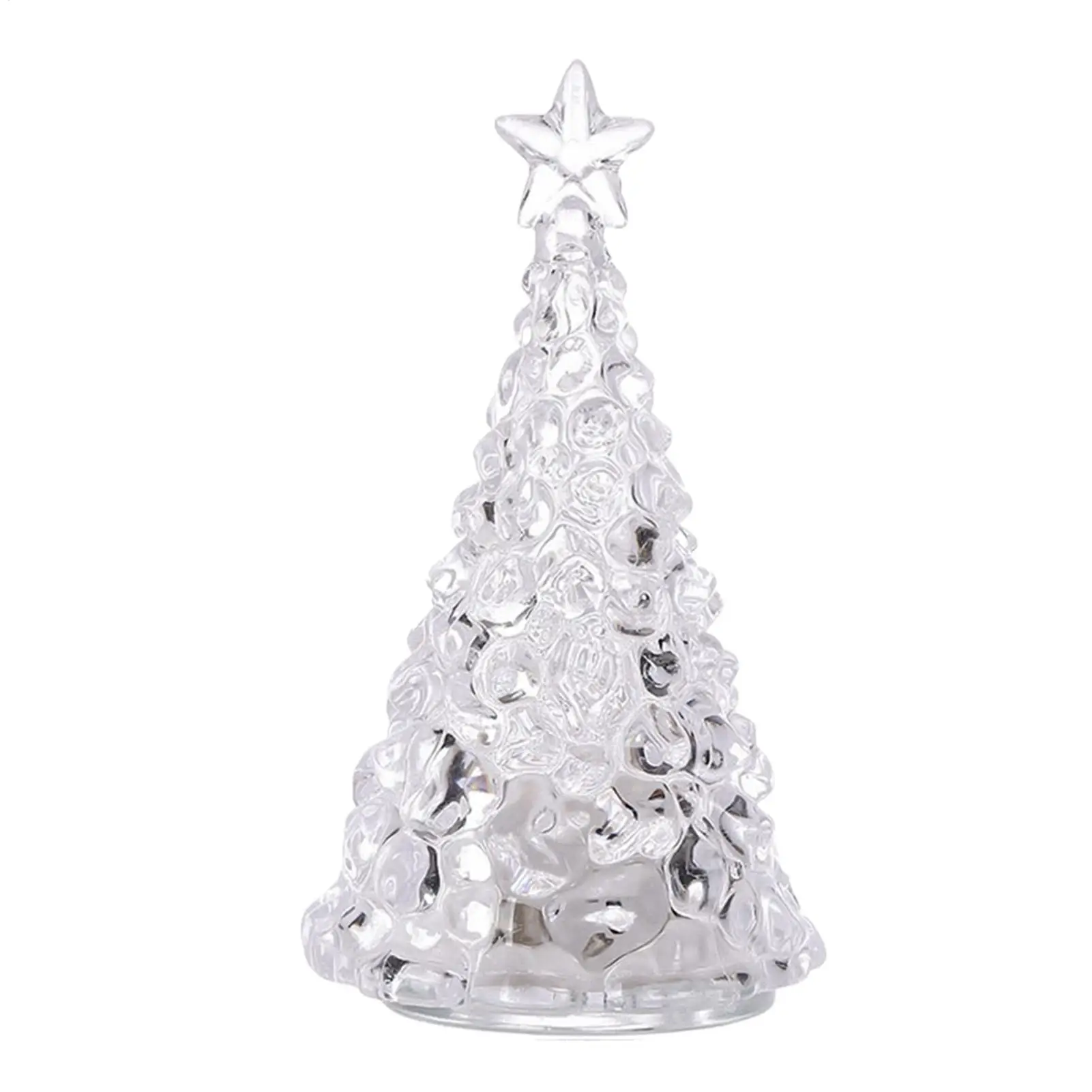 10.5cm Christmas Tree Desk Night Lamp Exquisite Festive Vintage Christmas Decorative Glow Light Home Decor For Bedroom