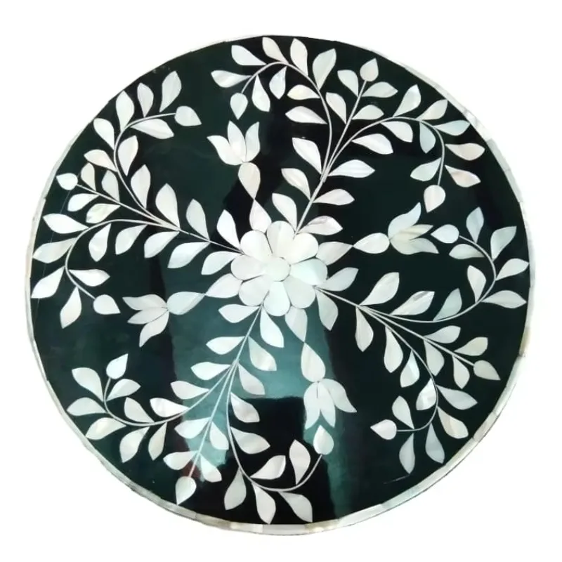 

High-quality inlaid round desktop creativity, design bone inlaid desktop living room furniture coffee table