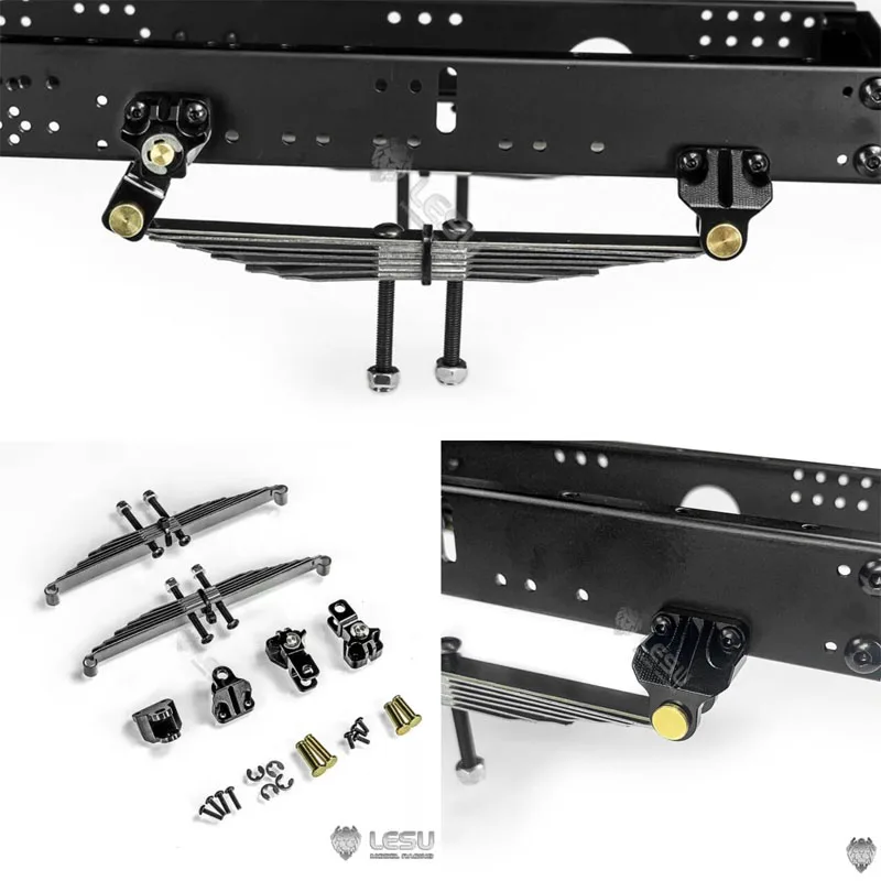 

LESU RC Model Truck Power Front Axle Leaf Spring Front Suspension X-8011 For Tamiya 1/14 RC Tractor Truck Parts Accessories