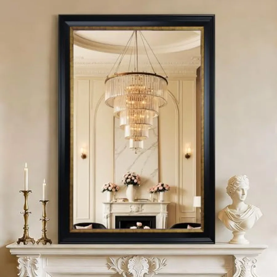 

23x34 Inch Antique and Mirror for Wall Ornate Baroque Decorative Mirror Rectangle Vintage Wall Mirror for Fireplace and Entrywa