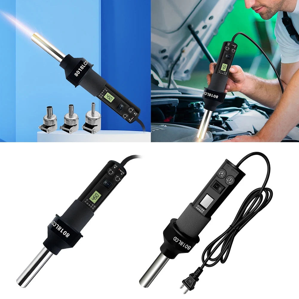 

110V 220V Micro Heat Gun LCD Digital Soldering Hot Air Gun Temperature Adjustable Desoldering Soldering Station for IC SMD BGA