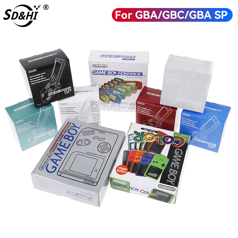 1PC For GBA/GBC/GBA SP/GB DMG Game Console New Packing Box Carton for Gameboy Advance New Packaging protect box