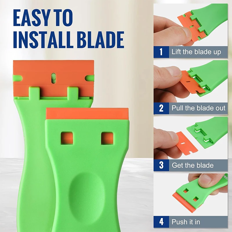 NeoWrap Plastic Razor Blade Scraper Tool with Blades for Removing Labels Decals Sticker from Windows Glass Adhesive Remover