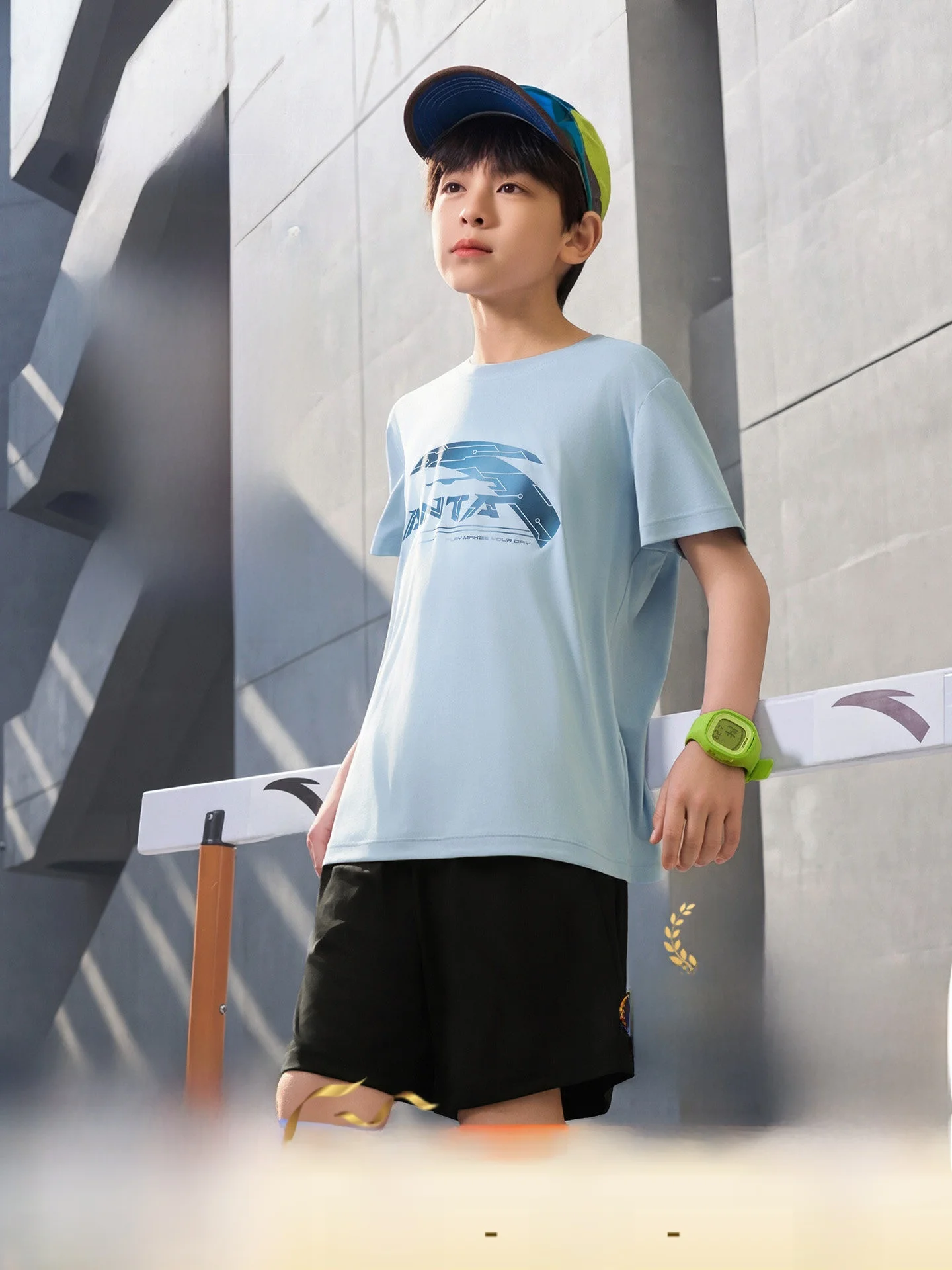 kids-sporty-quick-dry-two-piece-set-for-boys-summer-2026-fashionable-short-t-shirt-and-shorts-ensemble-polyester-fiber