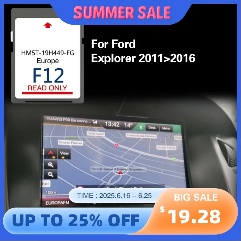 

Карта памяти для Ford Explorer 2011 2016 Sync2 F11 SD GPS 64 Гб Германия Франция Польша