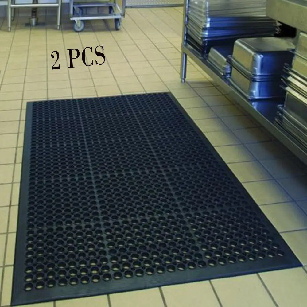 

2PCS Anti-Fatigue Floor Mat 36"*60" Indoor Commercial Industrial Heavy Duty Use