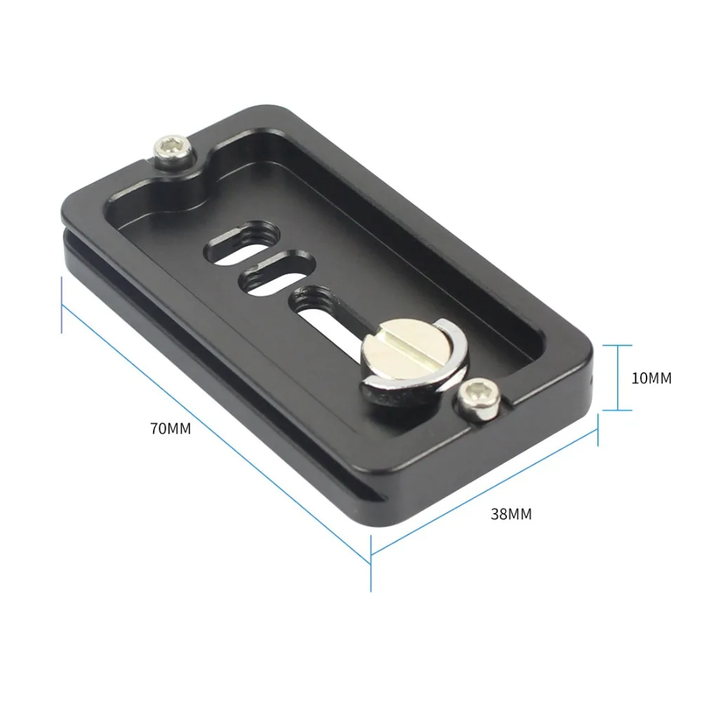Universal Kugelkopf Schnellwechselplatte Digitalkamera Stativ Schnellplatte Klemme Montageadapter PU-70 70 * 38 * 10 mm – Detail 1
