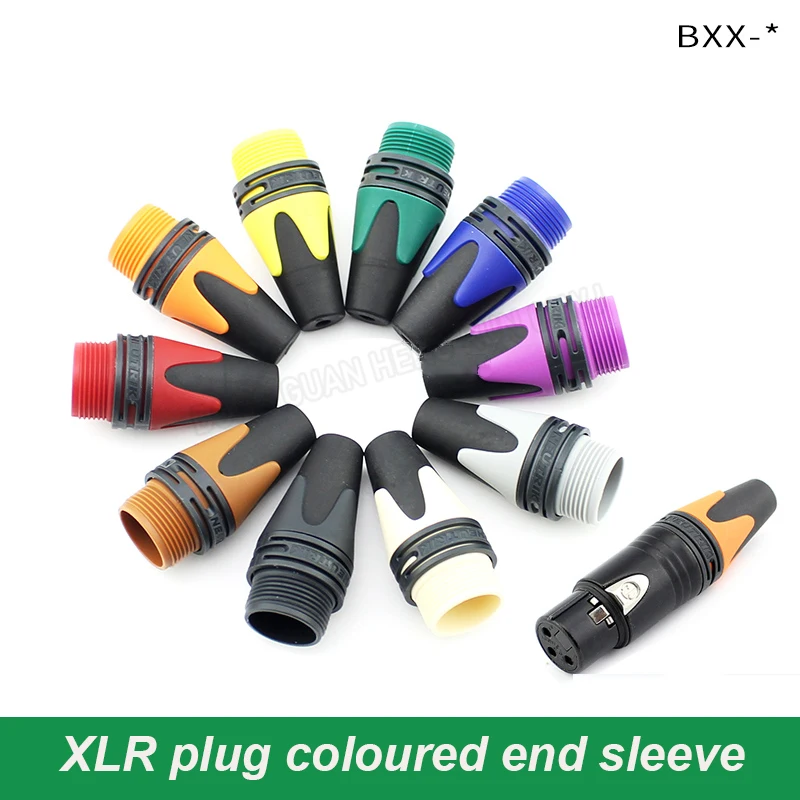 1PCS NC*XX XLR Plug End Sleeve Colour Ring Anti-Roll Sleeve BXX Microphone Left And Right Channel Color Wire Identification Ring