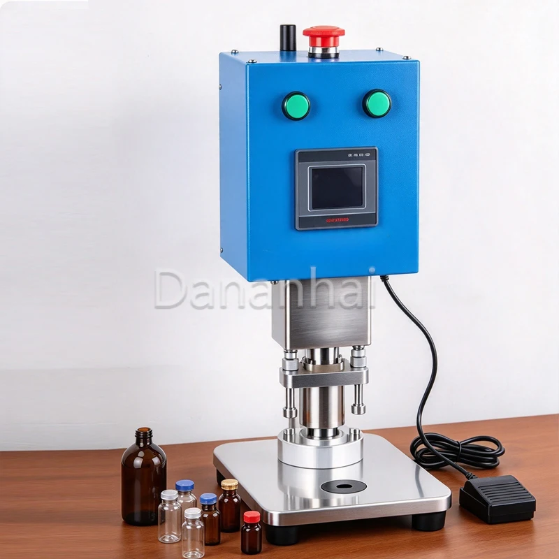 Desktop Electric Capper, Vial Crimping Machine, Automatic Bottle Sealing Machine For Cosmetic Containers