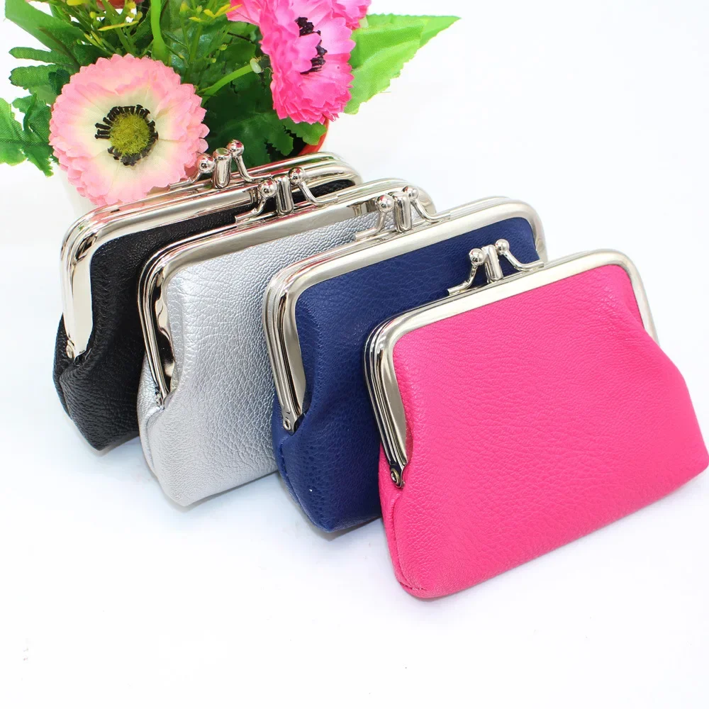 

Double Layer PU Coin Purse Women's Short Wallet Fresh Candy Color Coin Bag Metal Buckle Lightweight Carrying and Storage Bag