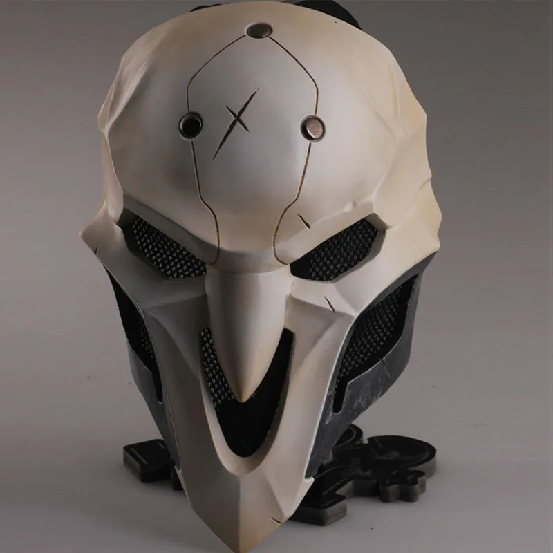 Gra Overwatch Reaper Cosplay maska kask dorosłych mężczyzn Masque bal przebierańców maski Halloween karnawał straszna maska Prop akcesoria