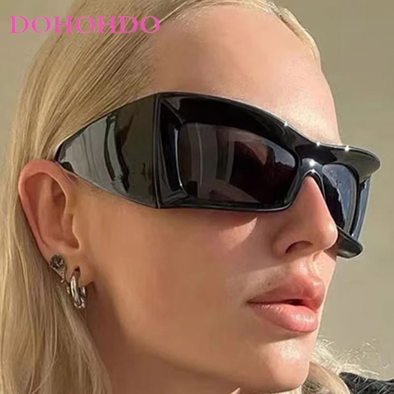 

Y2k Classic Punk Wrap Around Vintage Sunglasses Women Men Luxury Brand Oversized Sun Glasses Fashion Sport Eyewear Goggles UV400