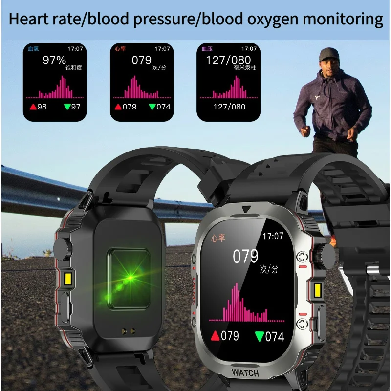 Smartwatch da esterno TF16 Pro Fit Android iOS Orologio Bluetooth Touch screen completo da 2,01 pollici Sport all'aria aperta Chiamata telefonica Bluetooth