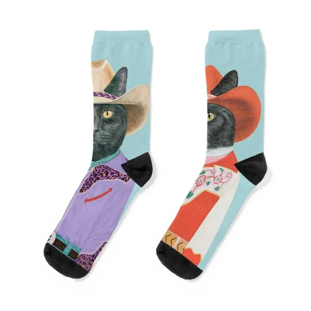 

Carnival Cats - Black Cat & Tuxedo Cat Socks golf christmass gift floor Boy Child Socks Women's