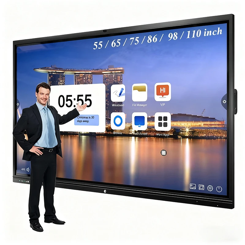 65/75/86/100/110 Inch Finger Multi Touch Screen Smart LCD Display Conference Electronic Digital Interactive Smart White Board