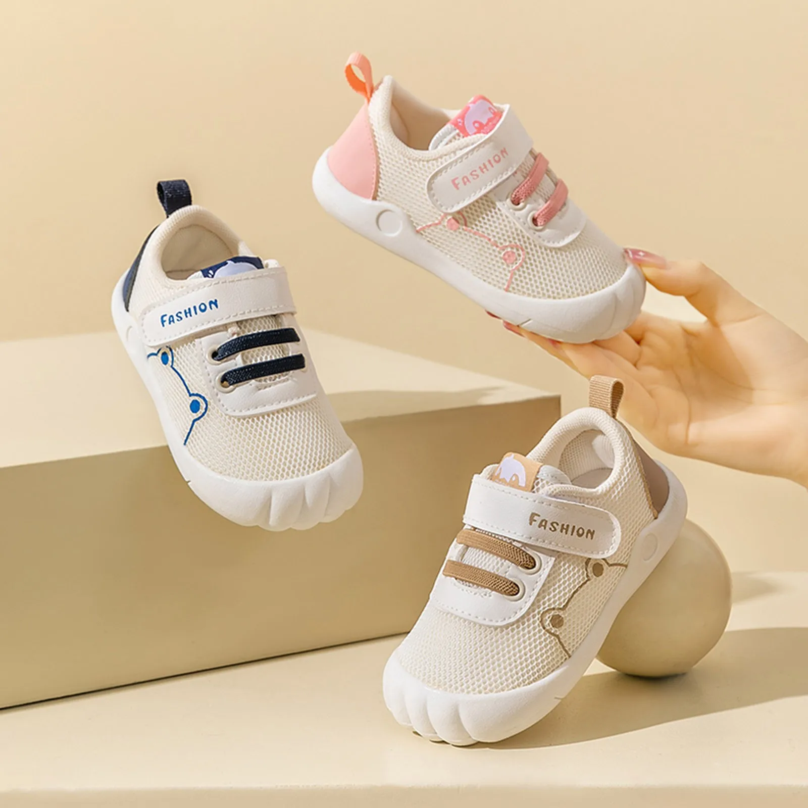 Jongens/Meisjes Baby Wandelschoen 2024 Lente/Herfst Nieuwe 0-2 Jaar Oude Schoen Zachte Zool Mesh Ademende Baby Eerste Wandelaars Schoenen