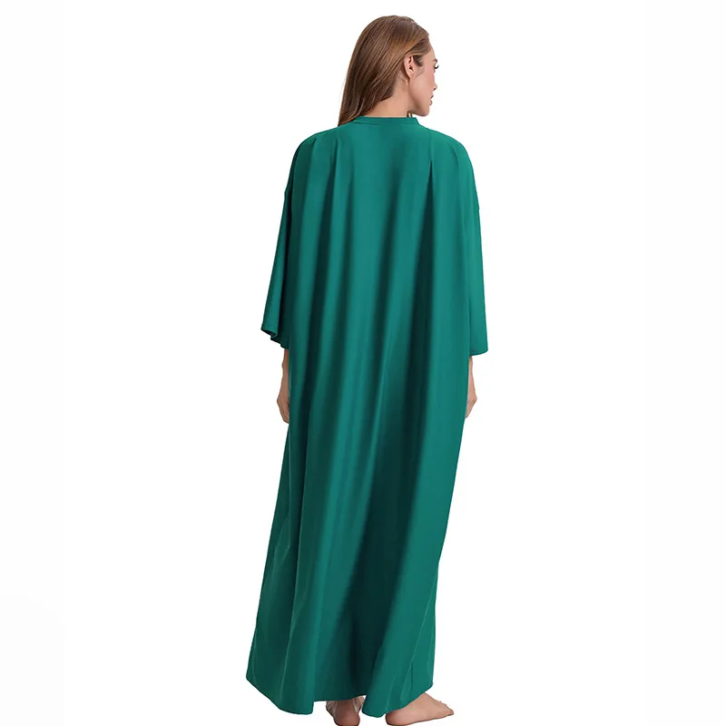 فستان متواضع جديد لعام 2026 فساتين داخلية بلون واحد للنساء المسلمات دبي عباية عيد رمضان ملابس إسلامية رداء عربي تركي #2