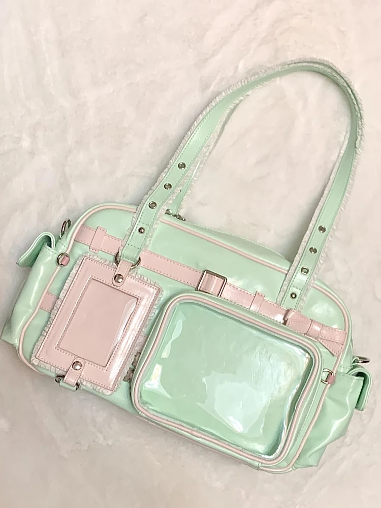 Second Dimension Japanese Original Lolita Transparent Pain Bag Large Capacity JK Uniform Concert Commuter Shoulder Bag Women