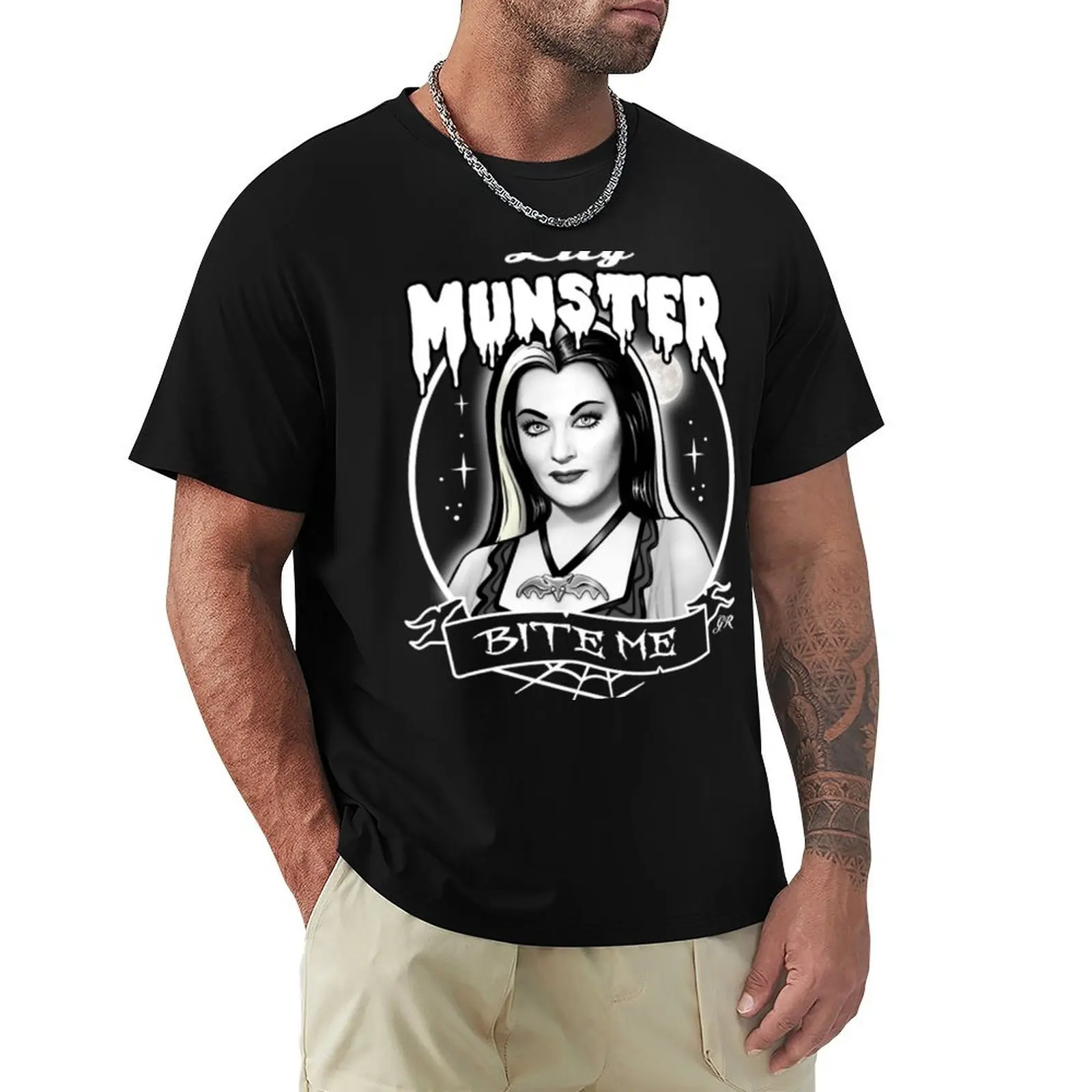 

Lily Munster T-Shirt basketball graphic tees custom shirt graphic shirts valentines boutique clothes mens cotton t shirts