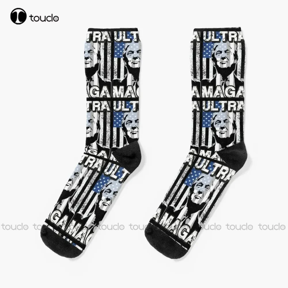 Ultra Maga Trump Socks Men Athletic Socks Personalized Custom Unisex Adult Teen Youth  Custom Gift Street Skateboard Socks