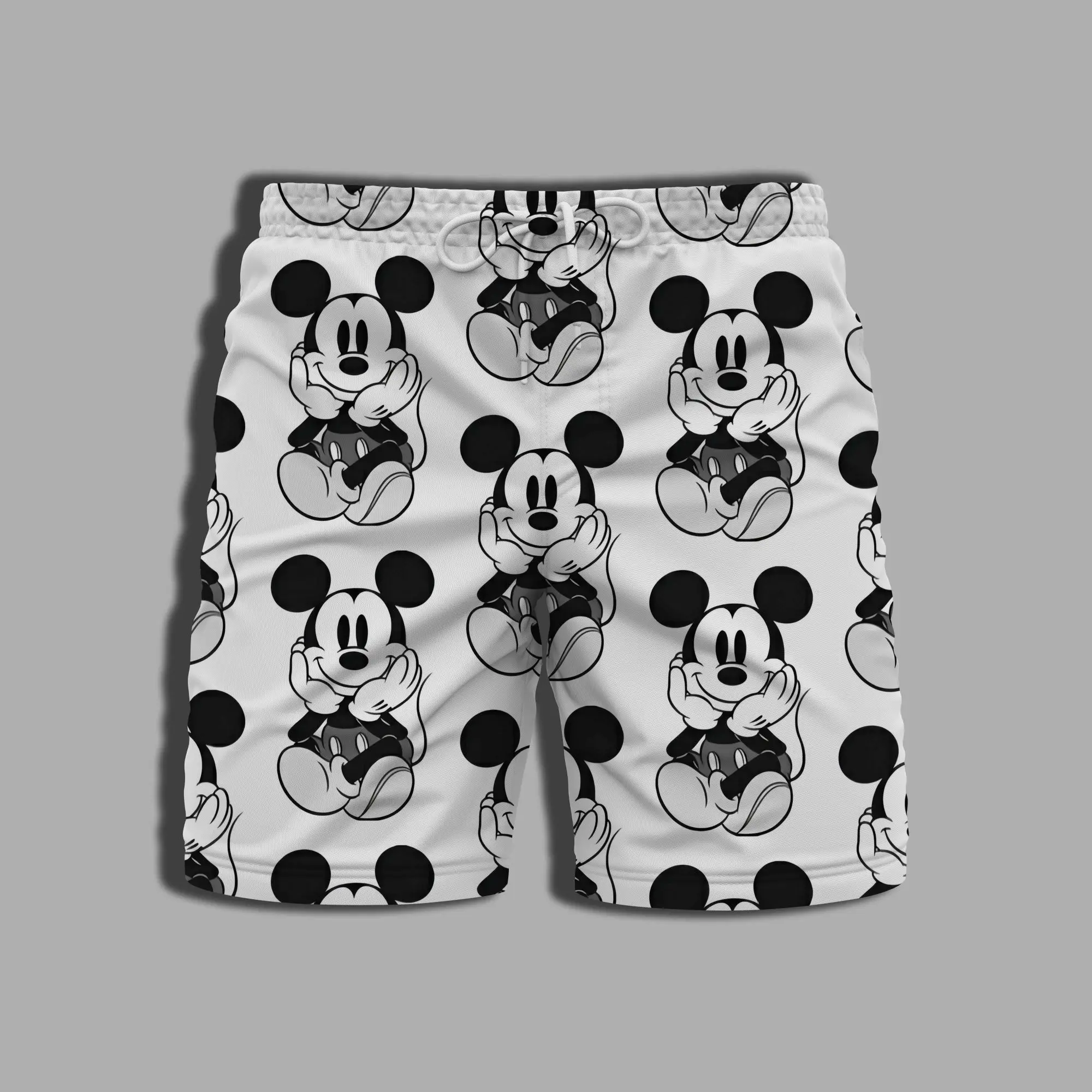 Spodenki do pływania mężczyźni Mickey cały strój kąpielowy letnie spodnie gimnastyczne Disney kostium kąpielowy mężczyzna plaża Minnie Mouse z nadrukiem męska odzież męska