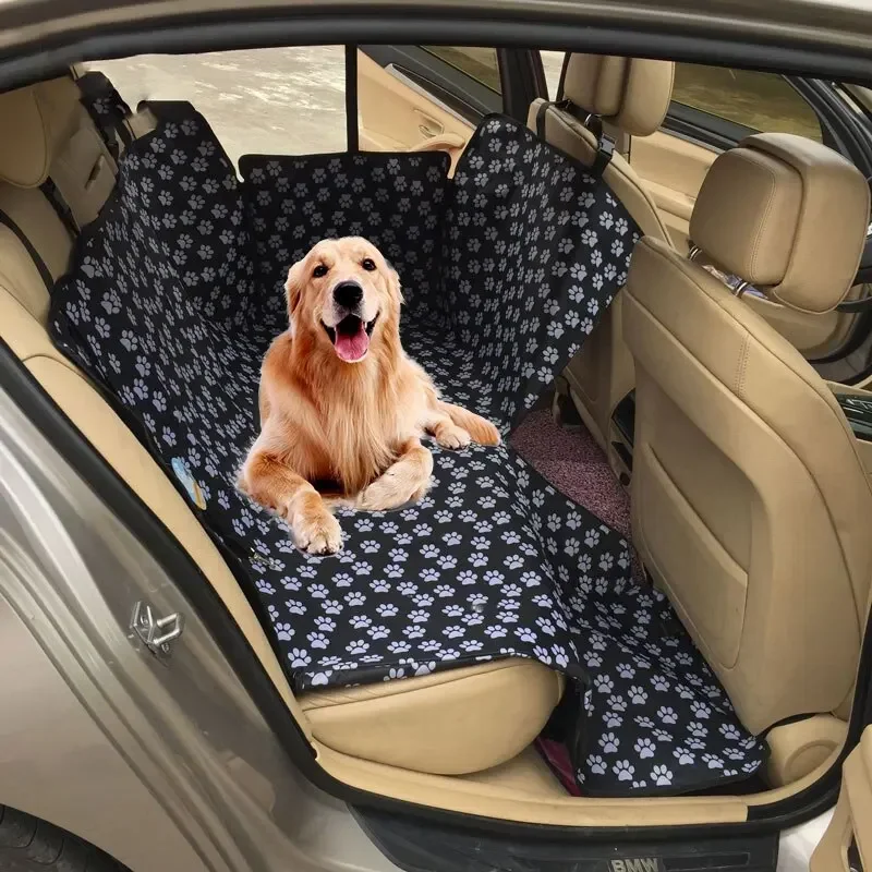 Waterproof Pet Dog Car Seat Cover, Back Seat Cover, Protector Pad with Printing, Scratchproof