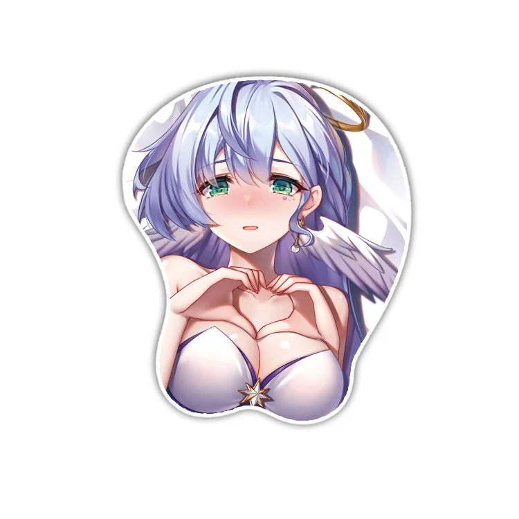 Imagem -03 - Robin 3d Mousepad Honkai Estrela Ferroviário Mão Descanso de Pulso Sexy Macio Sílica Gel Silicone Mouse Pad Tapete Oppai Escritório Otaku Jogo Presente