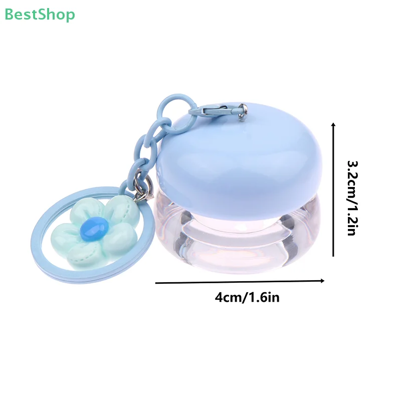 🍄 جرة قناع الشفاه الصغيرة 5 جرام مع سلسلة مفاتيح، علب بلسم الشفاه البلاستيكية المحمولة ظلال العيون الفارغة ولوحة أحمر الخدود